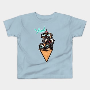 Puggies n' Cream Cone Kids T-Shirt